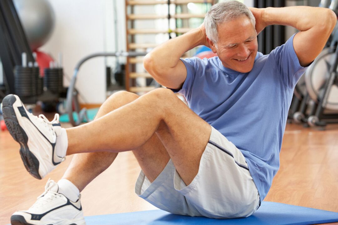 Durchführung von Übungen zur Wiederherstellung der Prostata